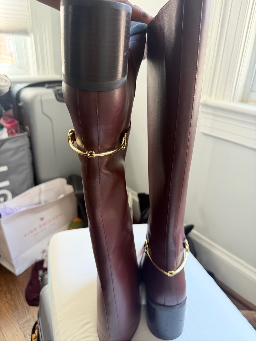 Stuart Weitzman Burgundy Leather Boot